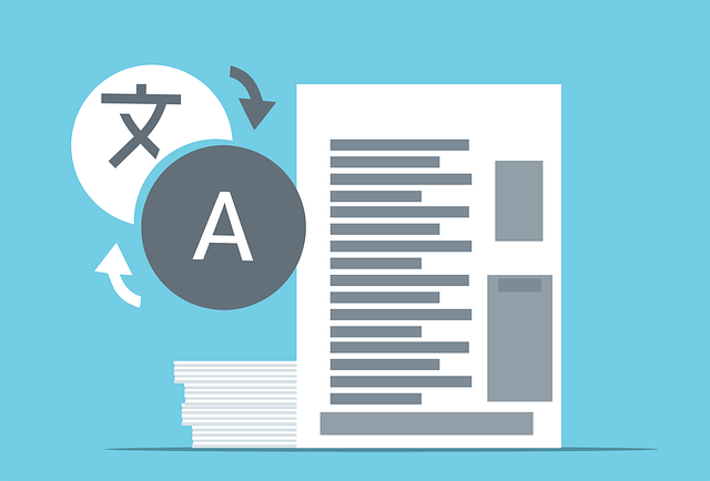 Comment faire traduire un acte de décès 4 Illustration d'un symbole de traduction à côté de documents.