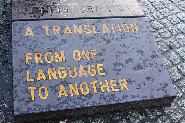 Traduire des documents pour l'USCIS : comment faire pour bien faire 5 Une tablette de pierre portant l'inscription "TRADUCTION D'UNE LANGUE À UNE AUTRE".