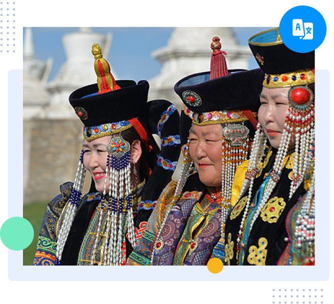 Люди в традиционной монгольской одежде во время культурной церемонии
