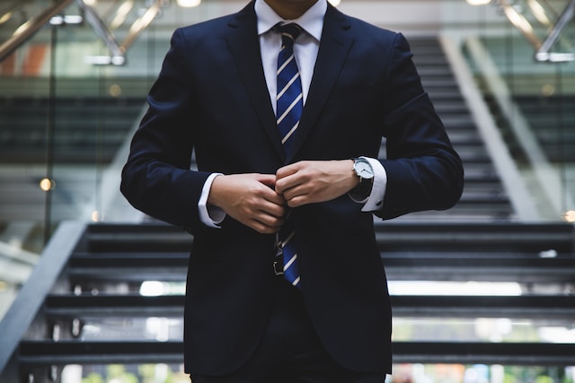 A lawyer getting ready to review translated documents. 
