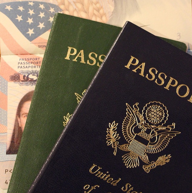 The United States of America travel passport.
