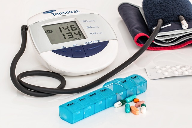 Medical equipment and a drug dispenser on a table.
