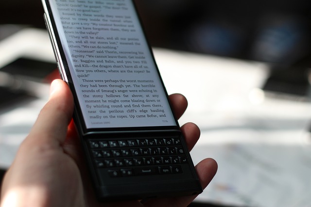如何翻译 PDF:正确翻译的工具和步骤3 一个人拿着一部黑色智能手机,上面显示着一些文字。